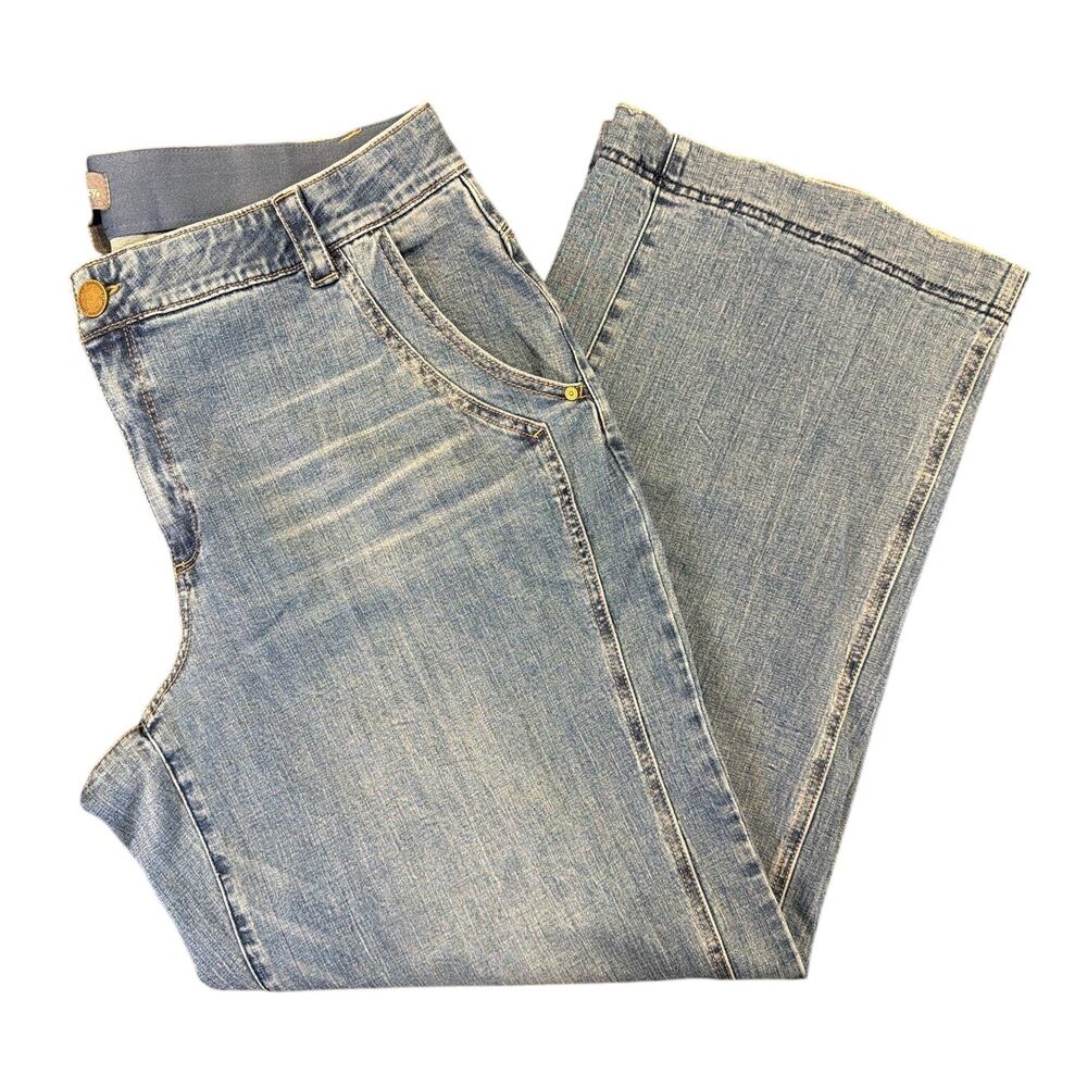 Democracy AB Technology Wide Leg Jeans, Light Wash, Women’s 18W